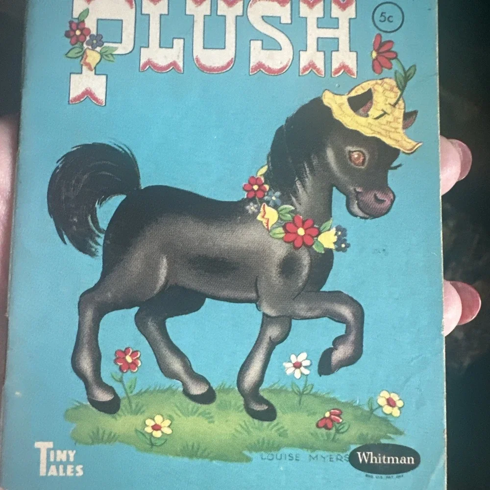 1949 Whitman Tiny Tales  Plush Paperback Book 4x3 Inch Great Condition for Age